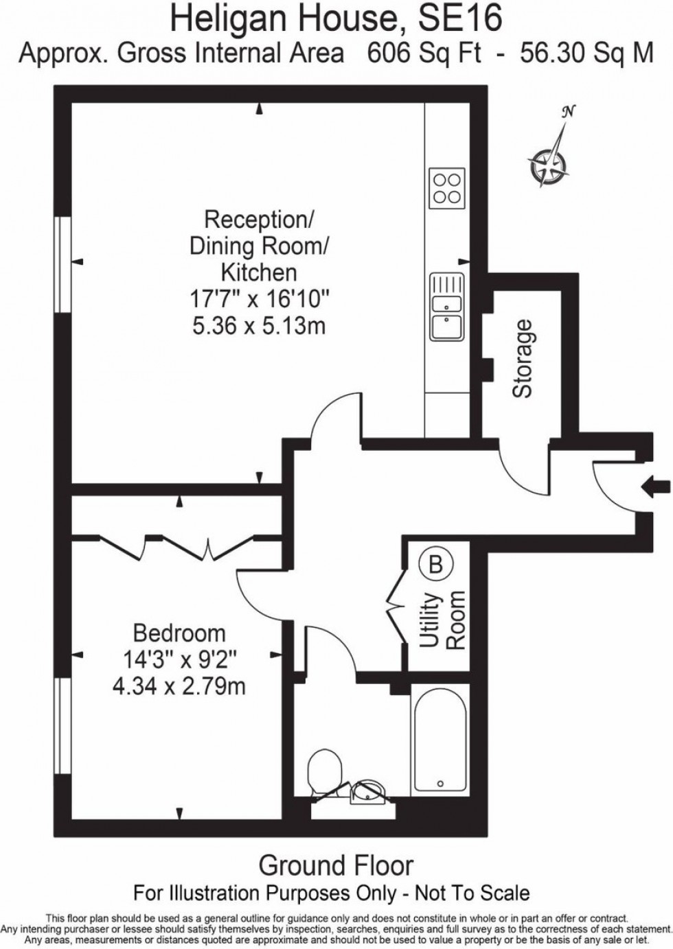 Floorplan for Heligan House, Water Gardens Square