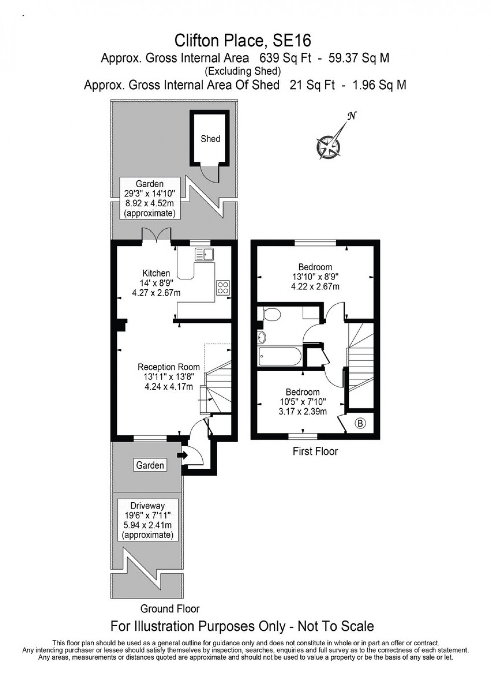 Floorplan for Clifton Place, Canada Water, SE16