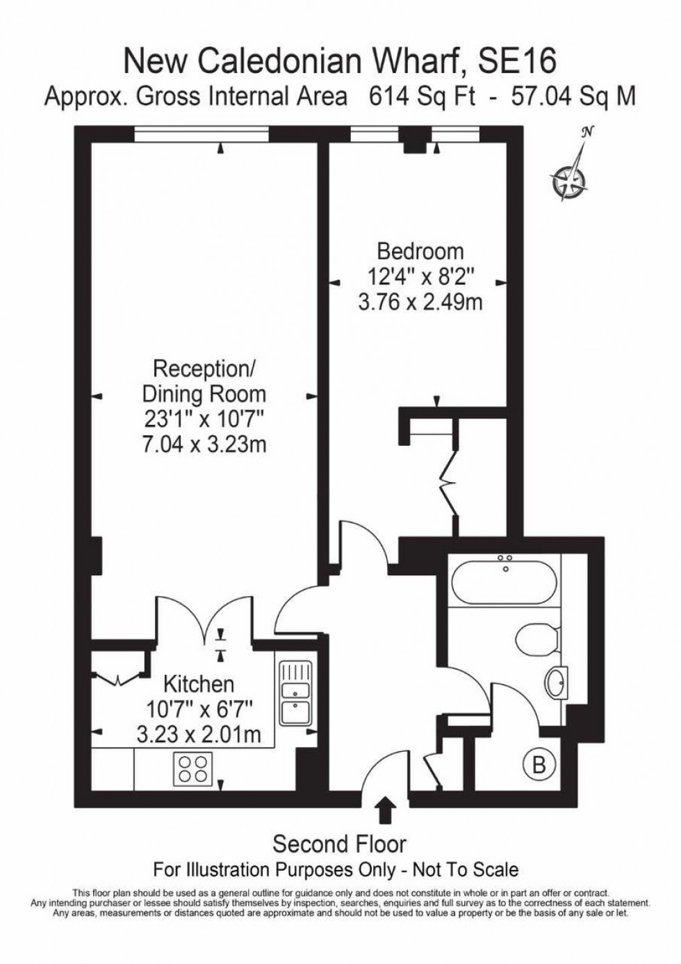 Floorplan for New Caledonian Wharf, SE16