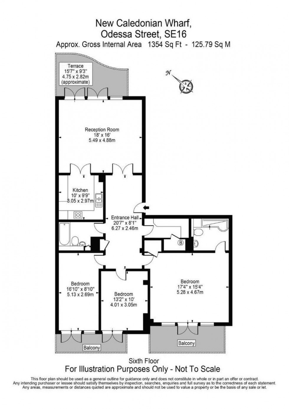 Floorplan for New Caledonian Wharf, Canada Water, SE16