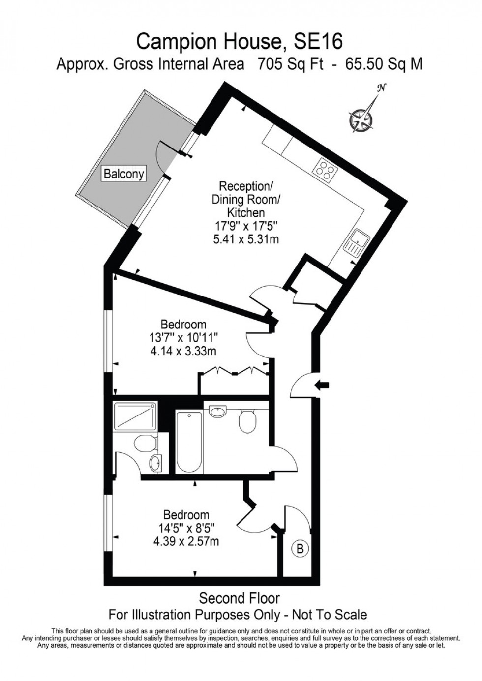 Floorplan for Redwood Park, Canada Water, SE16