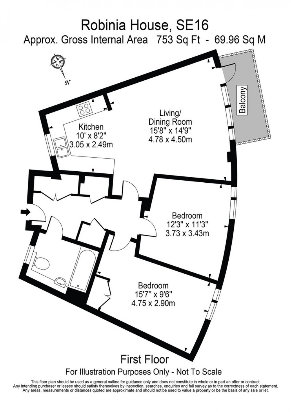 Floorplan for Redwood Park, Canada Water, SE16