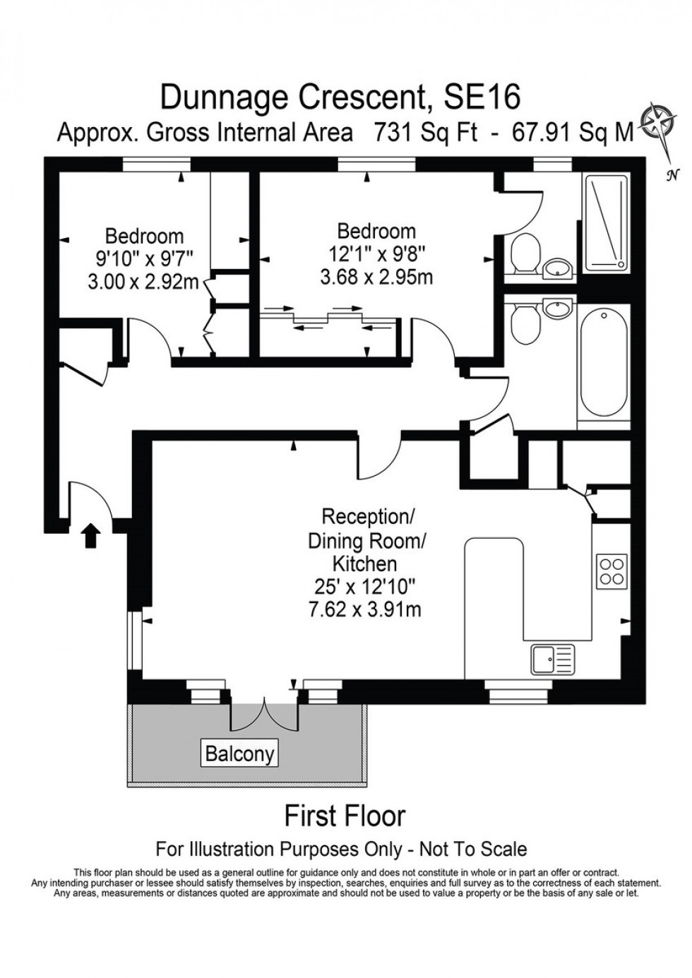 Floorplan for Dunnage Crescent, Canada Water, SE16