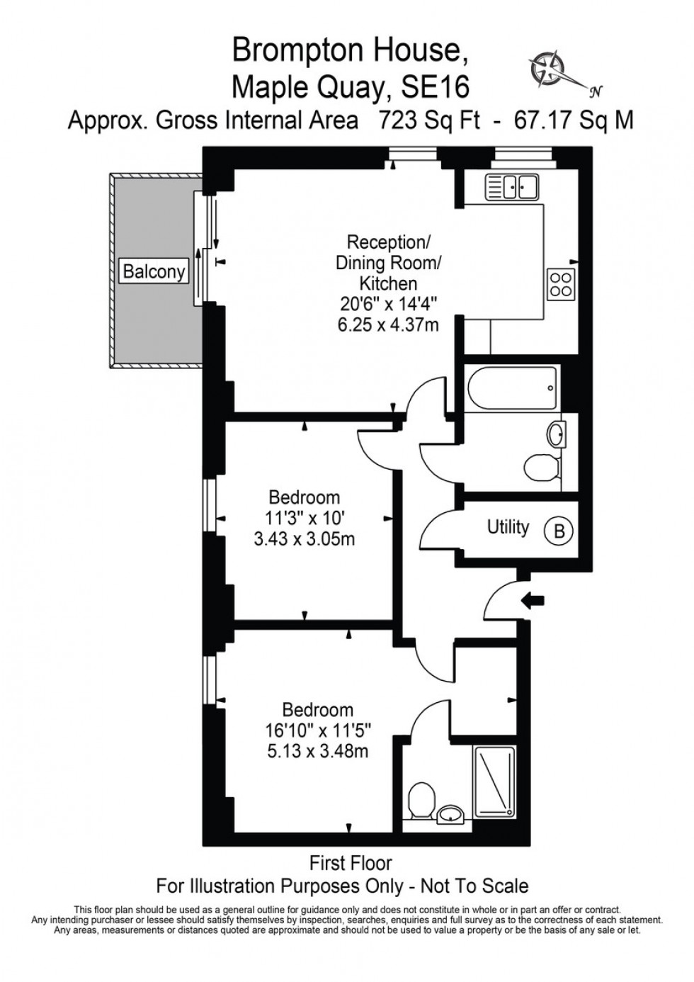 Floorplan for Maple Quays, Canada Water, SE16