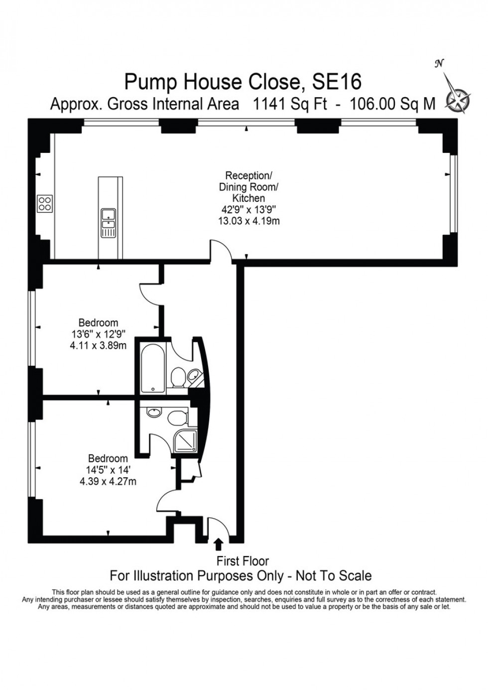 Floorplan for Pump House Close, Canada Water, SE16