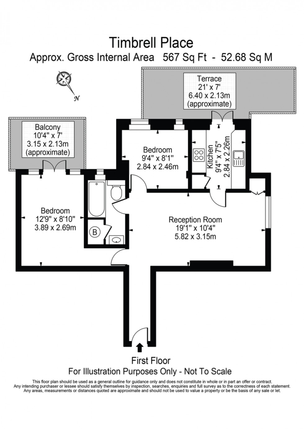 Floorplan for Timbrell Place, Rotherhithe Street, SE16