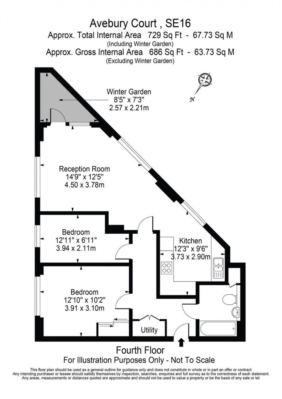 Floorplan for Avebury Court, London, SE16