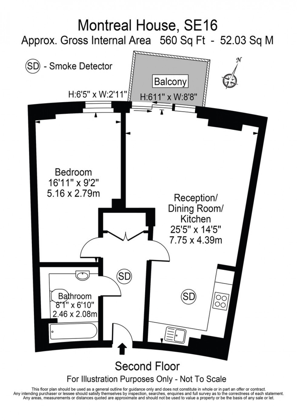 Floorplan for Maple Quays, Canada Water, SE16