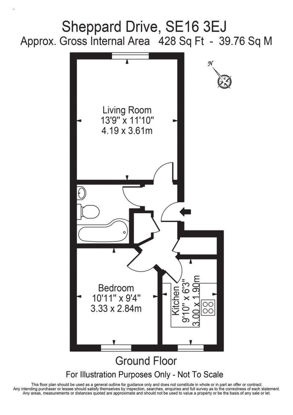 Floorplan for Sheppard Drive, London, SE16