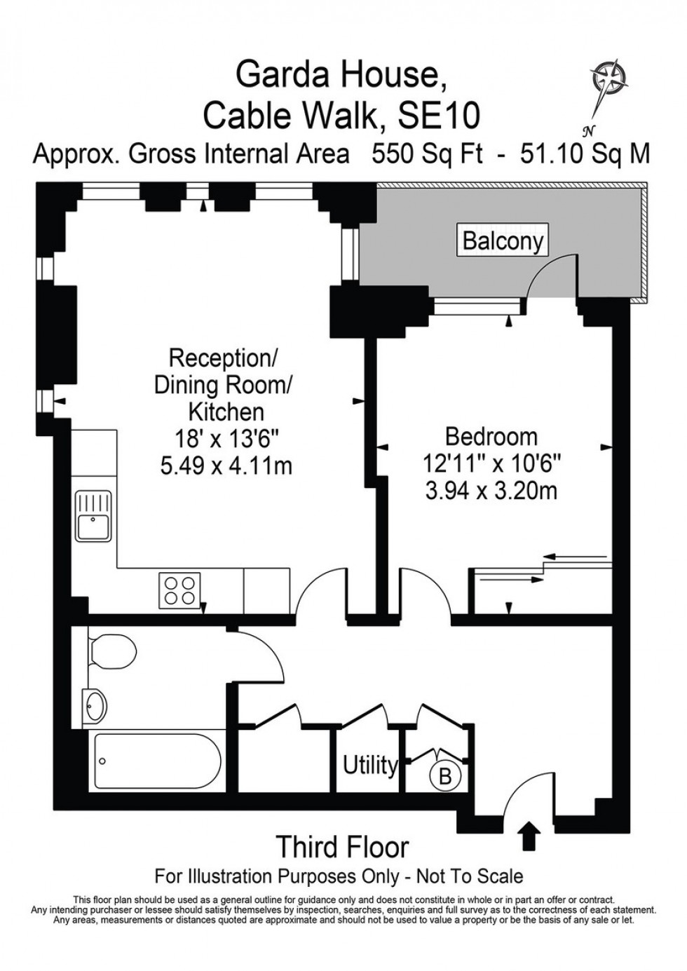 Floorplan for Garda House, Enderby Wharf, North Greenwich