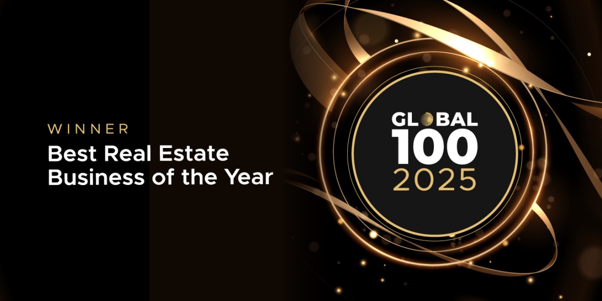 And another one!  ‘Best Real Estate Business of the Year 2025’ at the Global 100 Awards